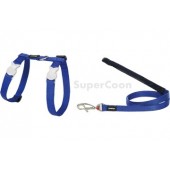 Red Dingo Cat Harness And Lead - Dark Blue